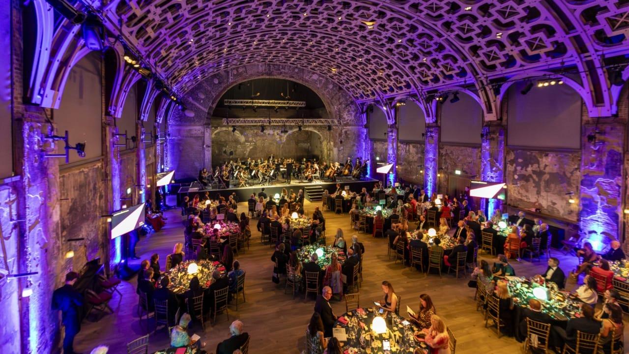 Photograph of the Grand Hall at Battersea Arts Centre at the LPO Gala 2025.