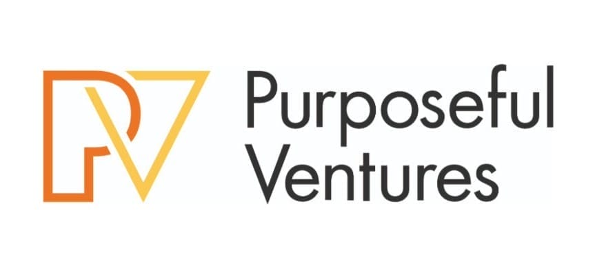 Purposeful Ventures - orange and yellow logo with black text