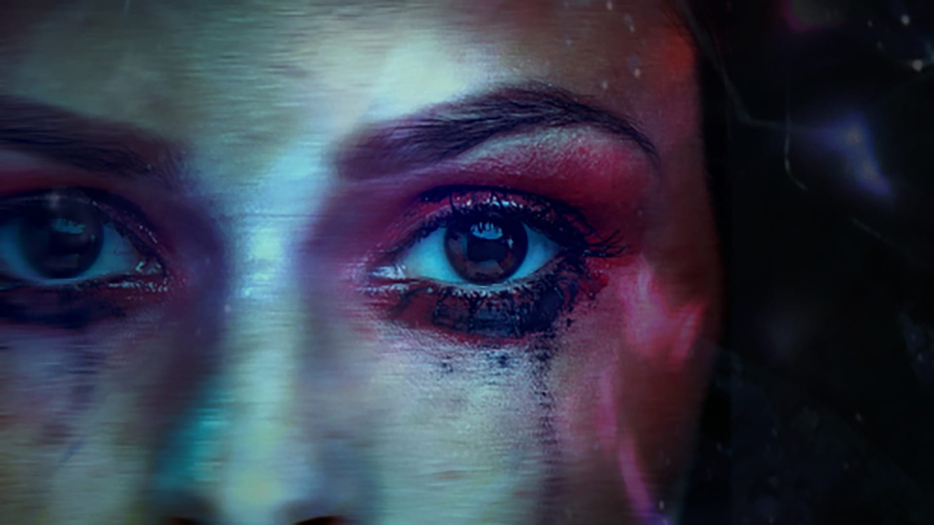 close-up picture of a woman's eyes